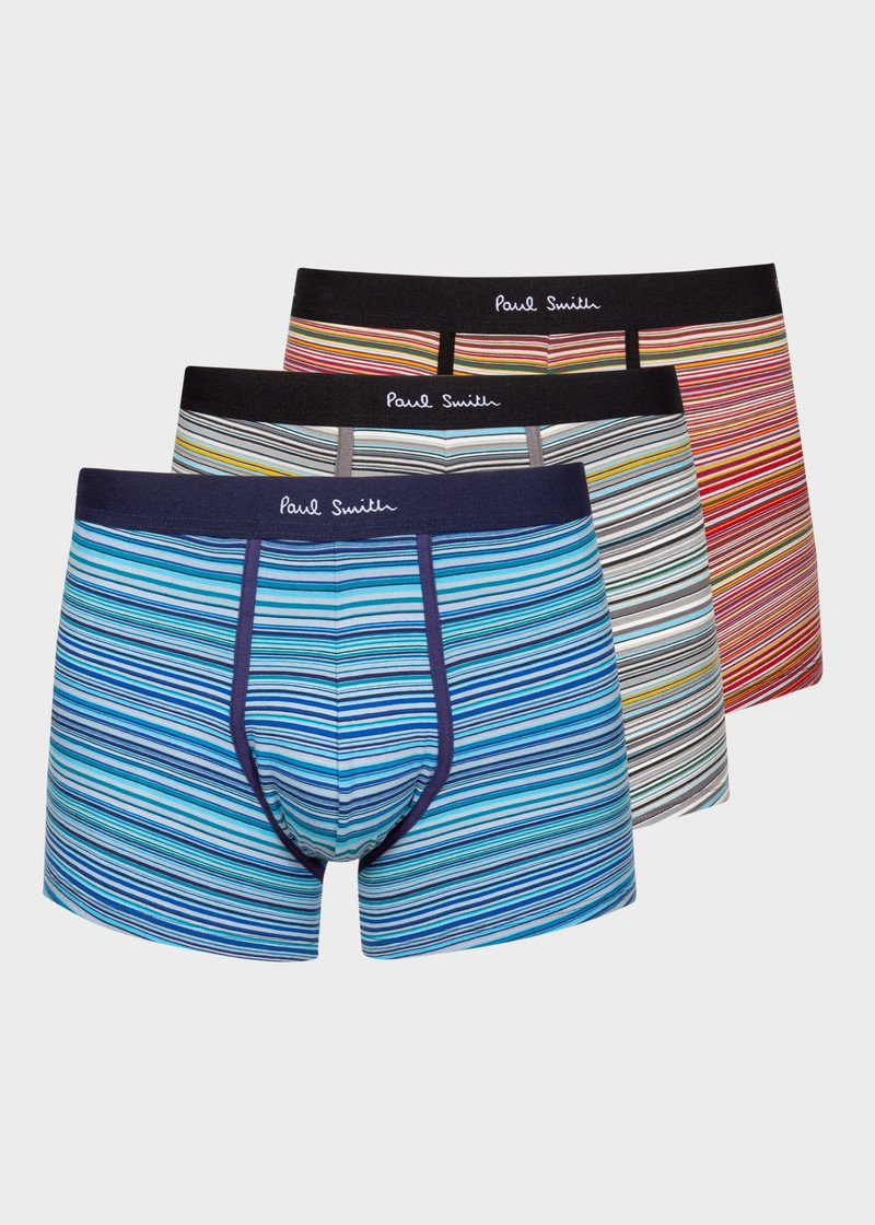 'Signature Stripe' Long Boxer Briefs 3 팩 - 1