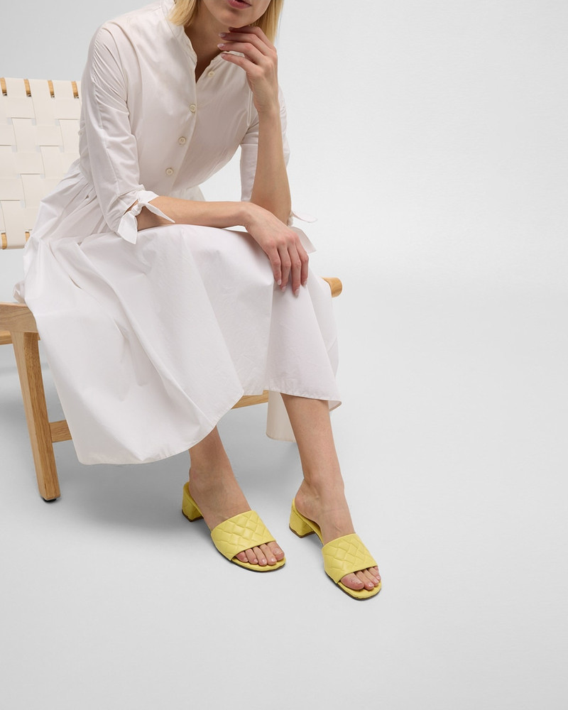 Bottega Veneta Quilted Leather Mule Sandals outlook