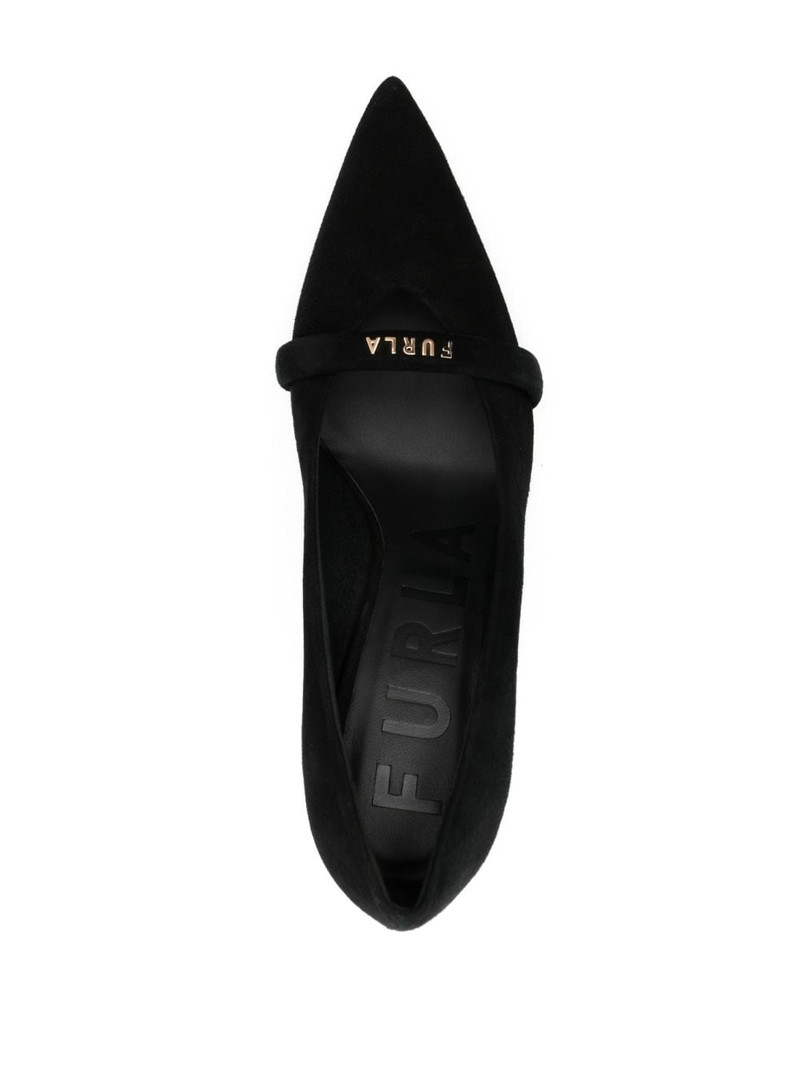 80mm logo-plaque leather pumps 4