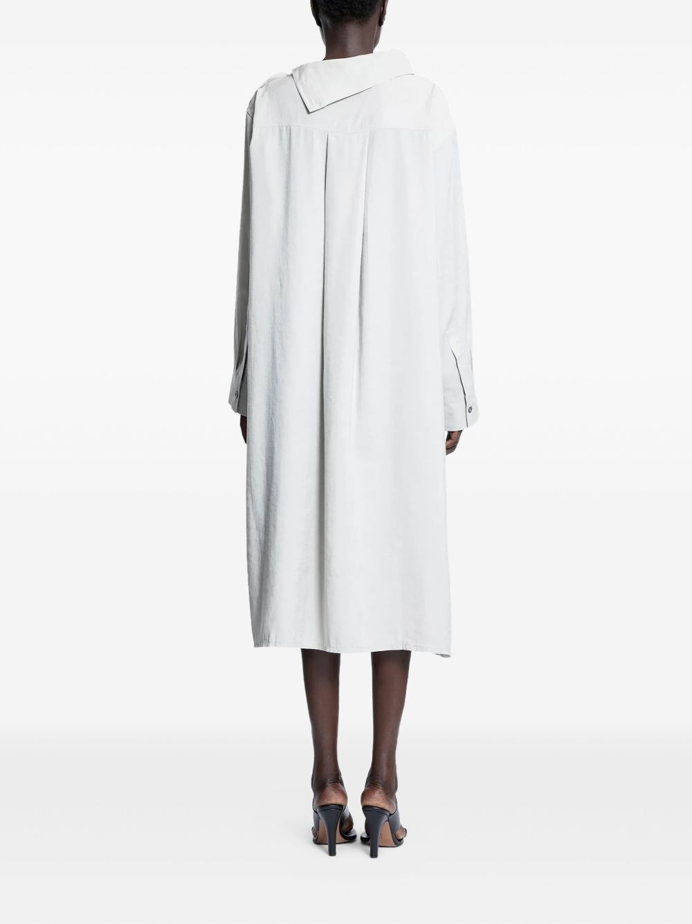 Leat high-neck draped dress - 4