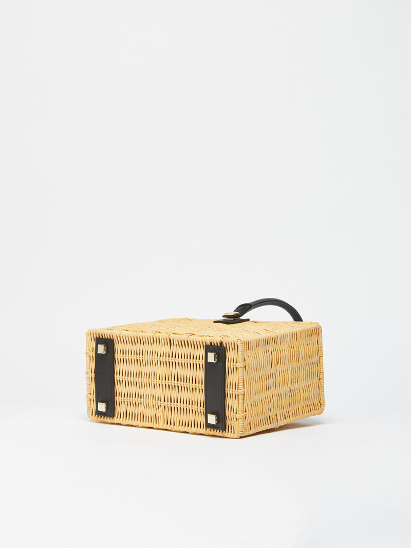 CESTOSWICKER Rattan and leather basket 5