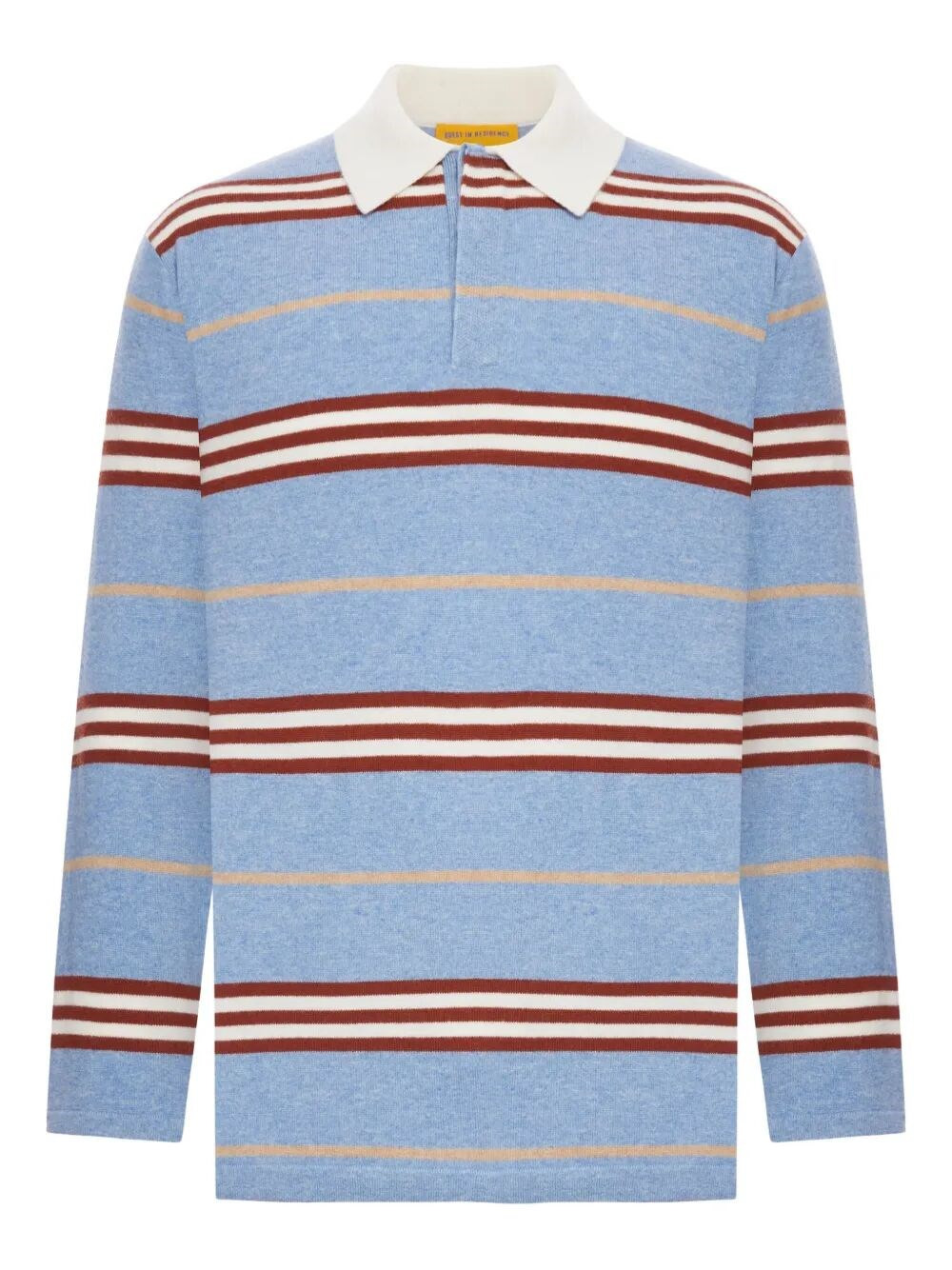 Introducing the 'STRIPED RUBGY POLO SHIRT' from GUEST IN RESIDENCE, a striking addition to the polo  - 1