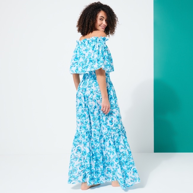 Women Off the Shoulder Long Dress Orchidees - 4