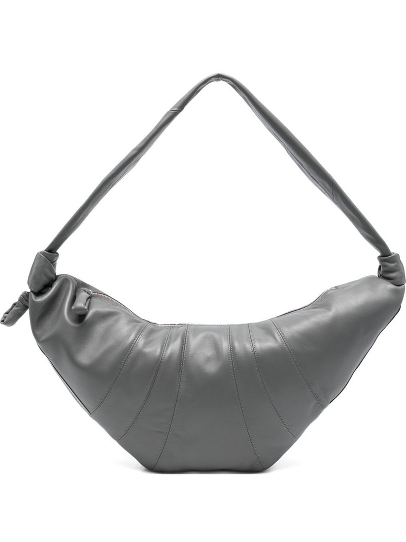 Croissant knot lambskin shoulder bag 1