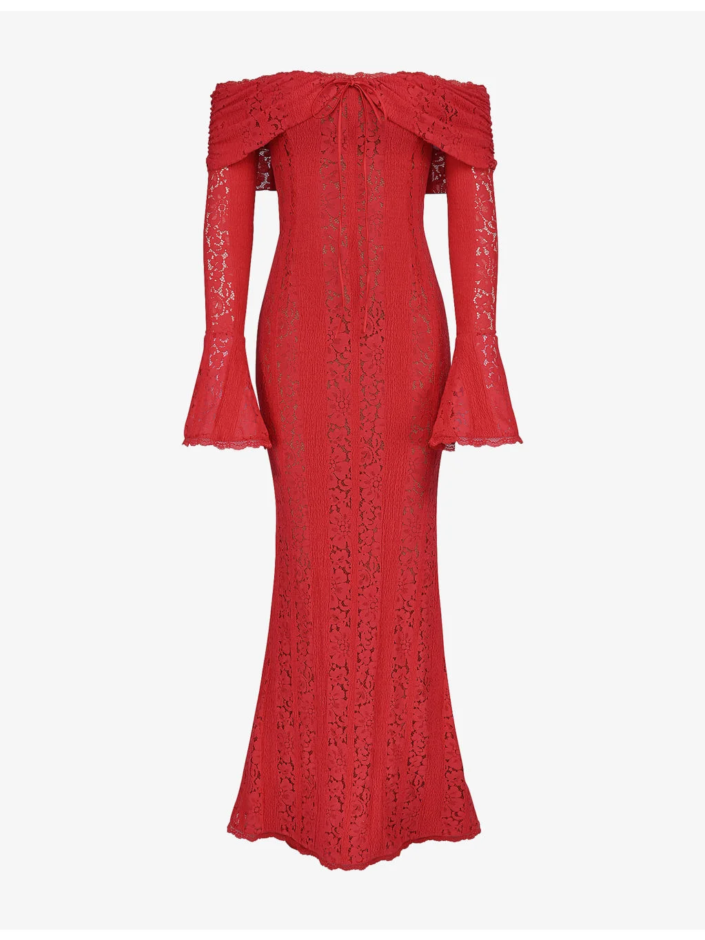 Belle Off-Shoulder Lace Maxi Dress - 1