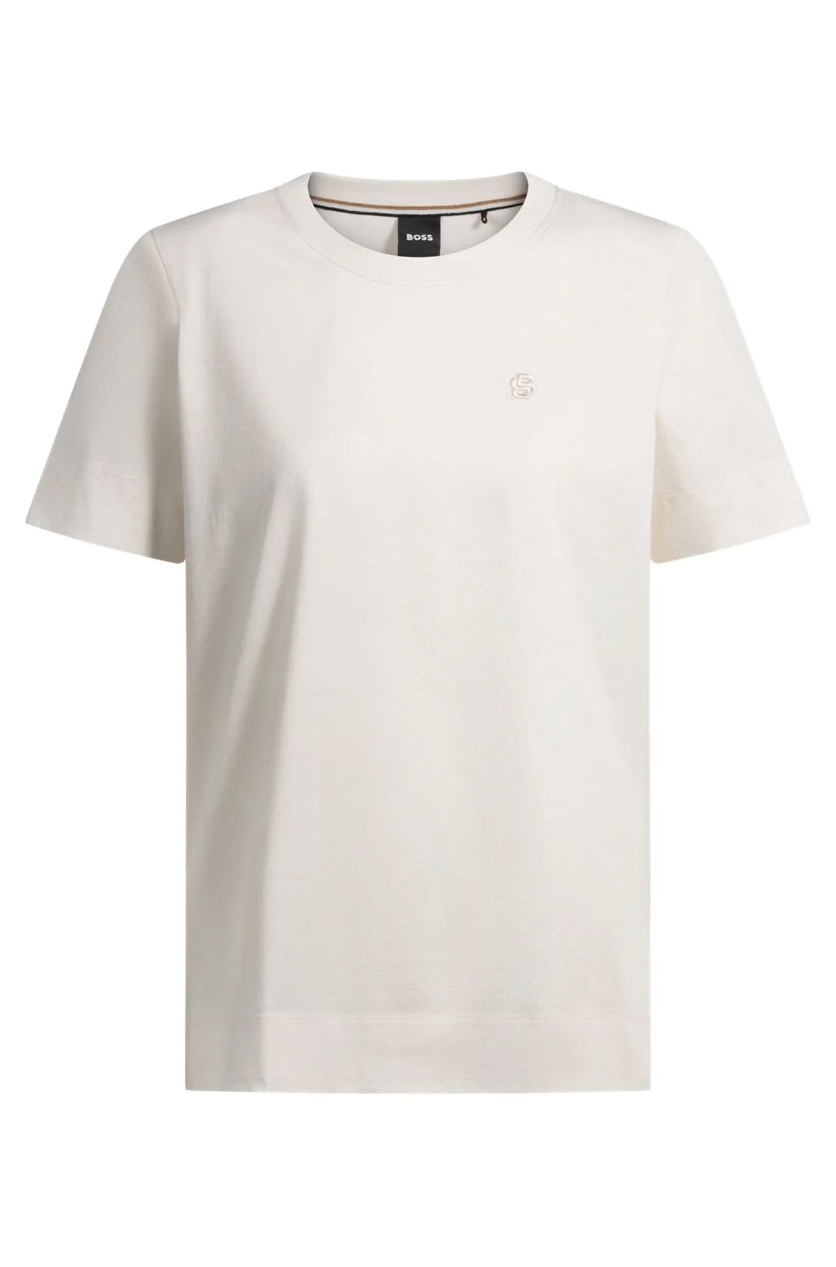 MERCERIZED-COTTON T-SHIRT WITH DOUBLE B MONOGRAM - 1
