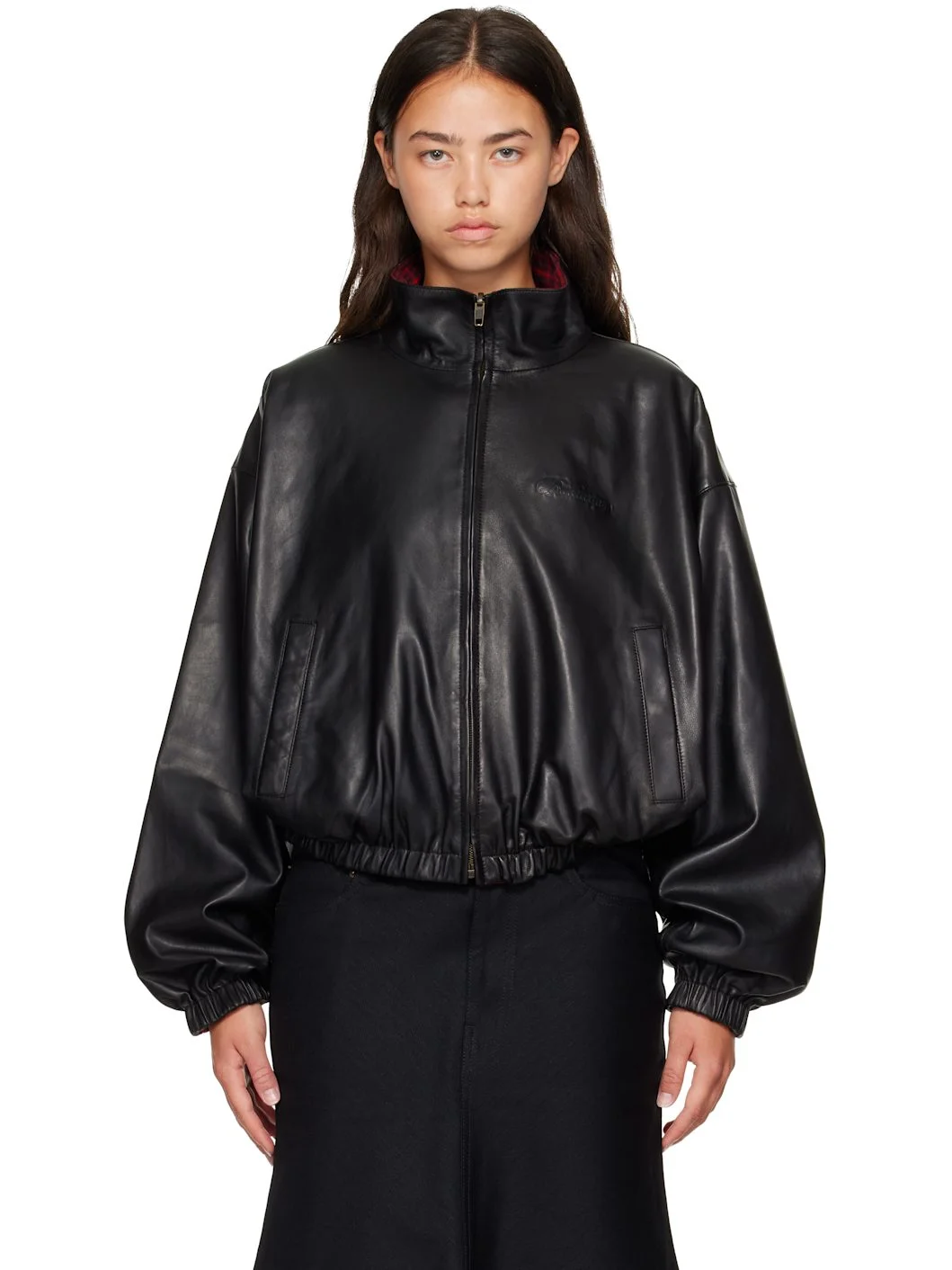 Black Tracksuit Reversible Lambskin Jacket - 1