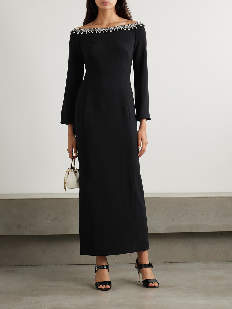 JENNY PACKHAM Off-the-shoulder Embellished Cady Midi Dress outlook