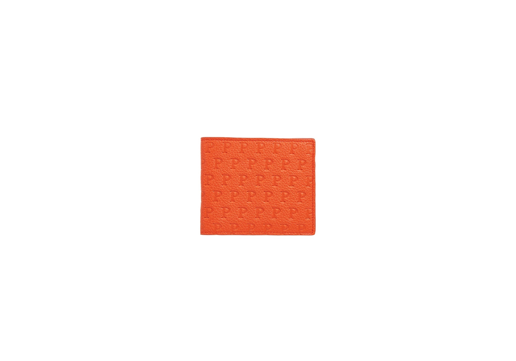 P EMBOSSED BILLFOLD WALLET ORANGE / RED - 1