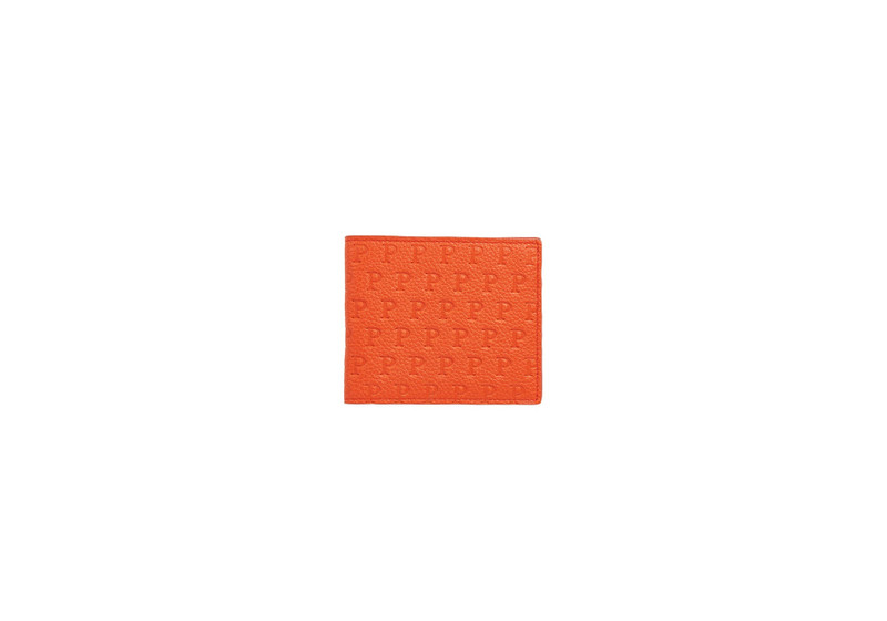 P EMBOSSED BILLFOLD WALLET ORANGE / RED 1