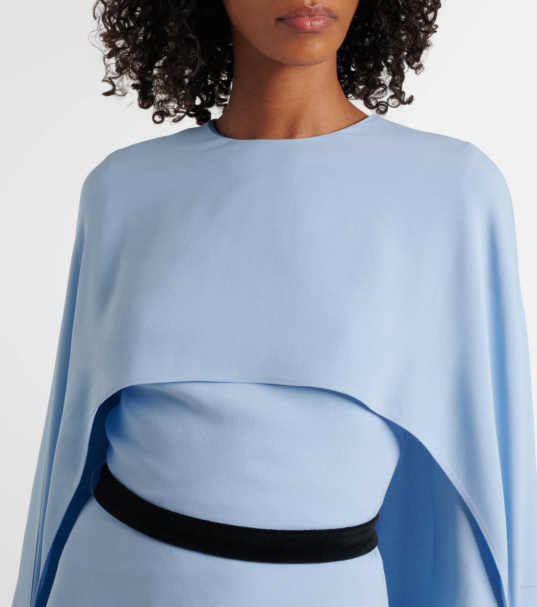 Natasha satin cape gown - 4