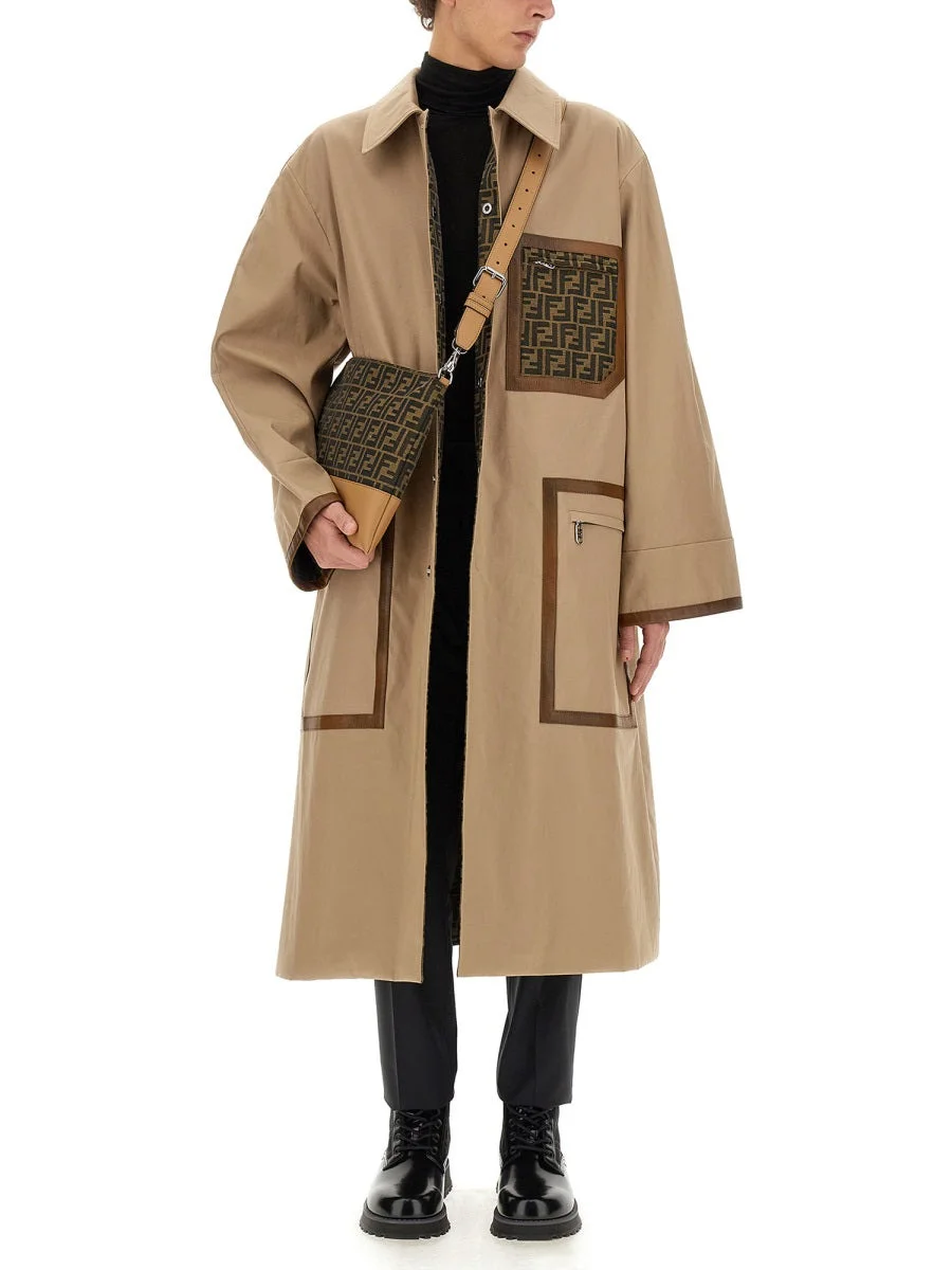 Fendi Men Fabric Trench Coat - 1