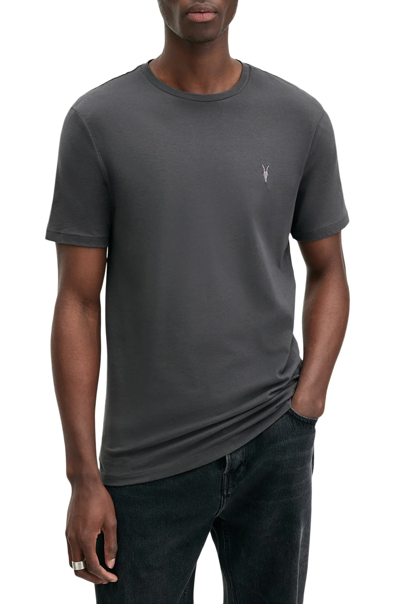 AllSaints Brace Cotton T-Shirt in Carter Grey at Nordstrom - 1