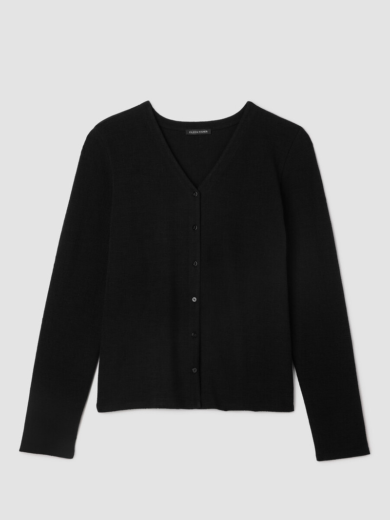 Cross Hatch Stretch Jersey Button-Front Top 1
