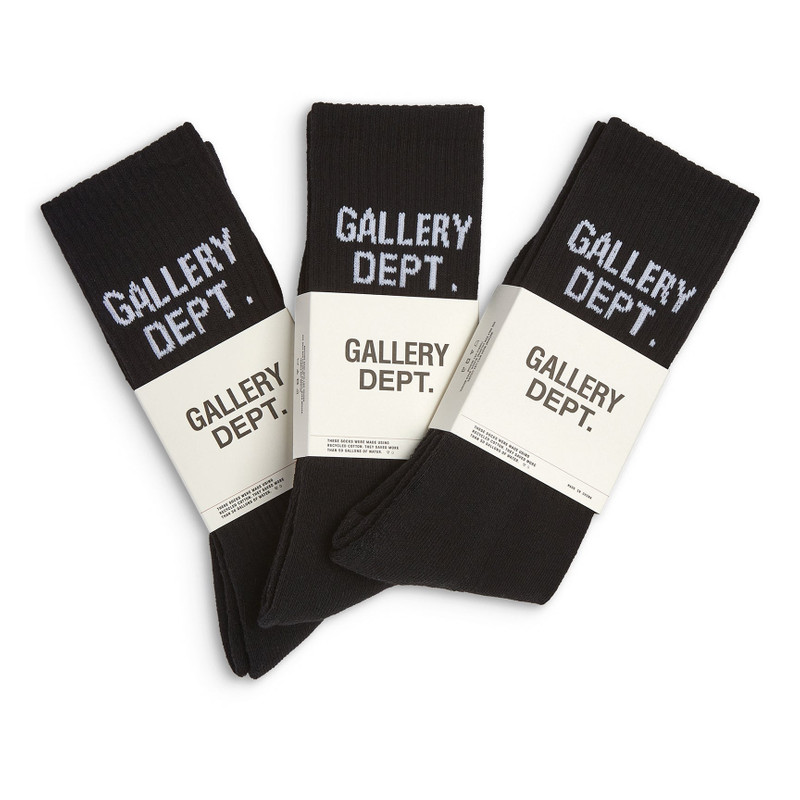 GALLERY DEPT. CLEAN BLACK SOCKS - SET OF 3 outlook