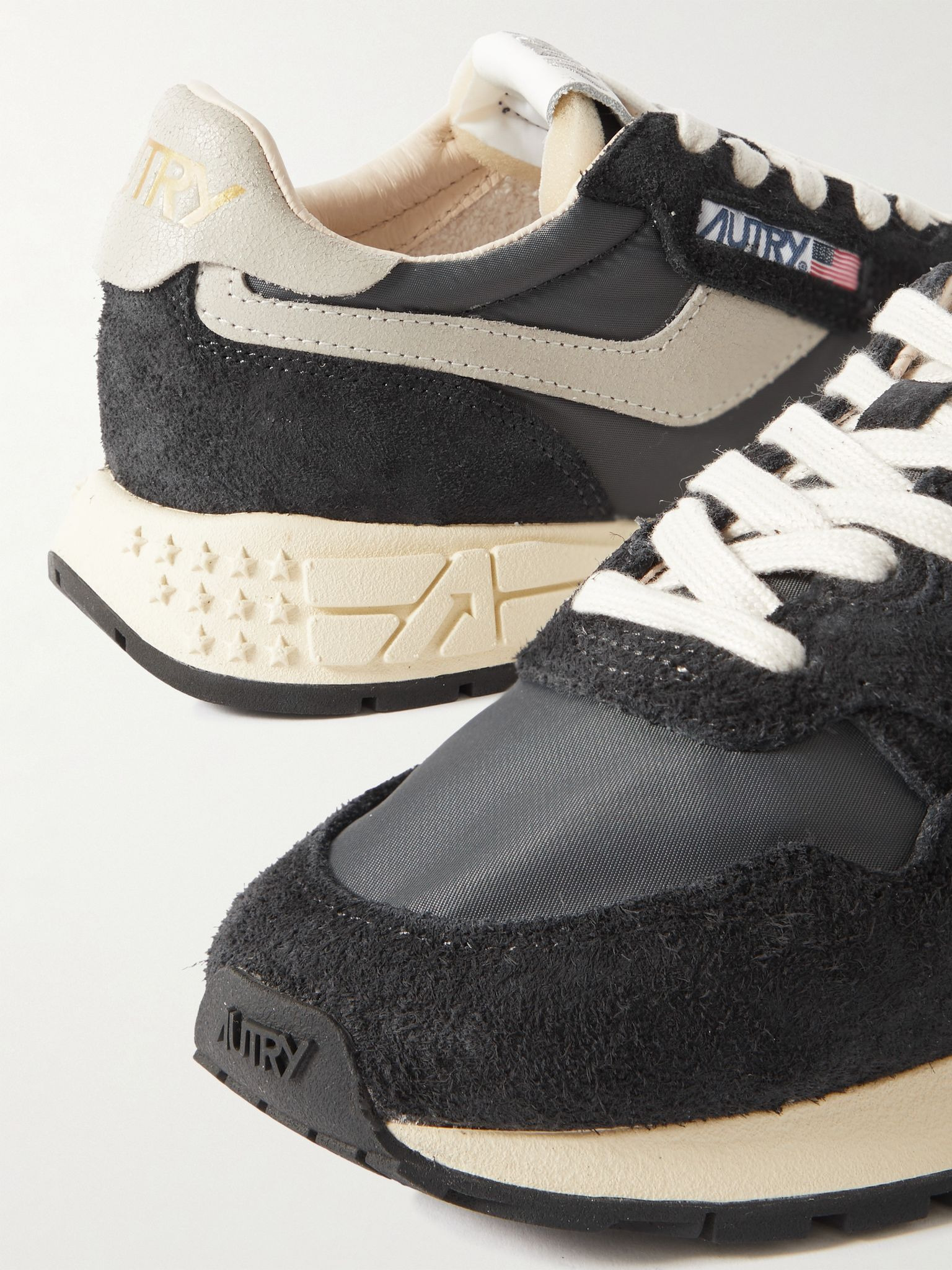Reelwind Low suede and shell sneakers Black - 4