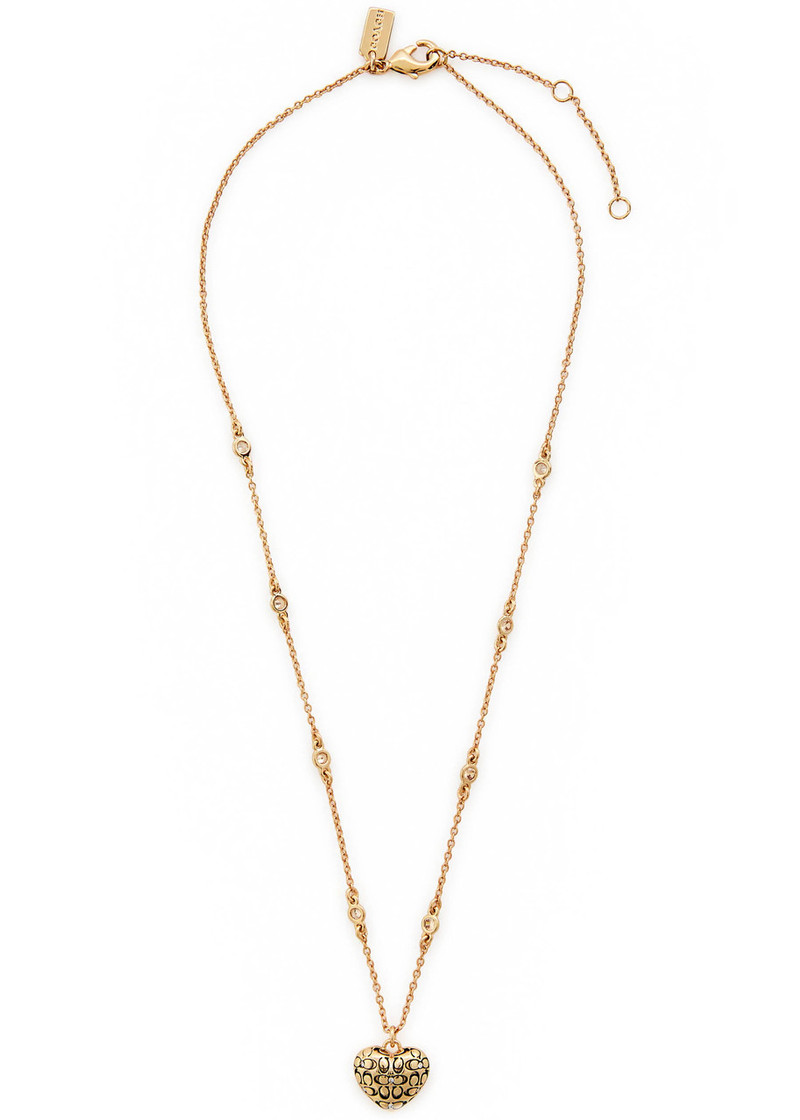 COACH Coach Heart Crystal-embellished Necklace outlook