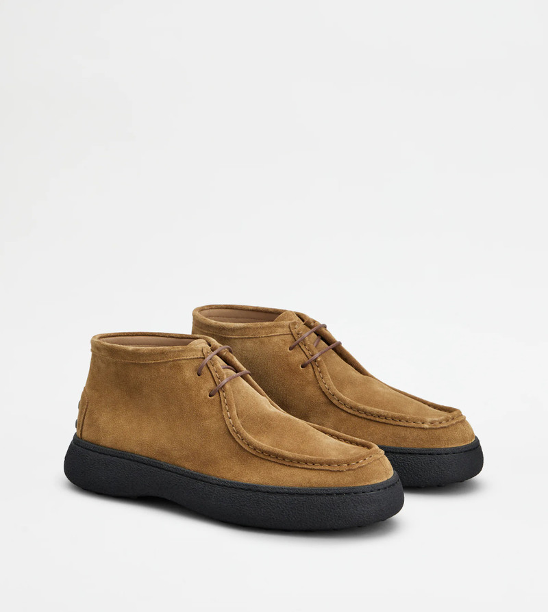 TOD'S W. G. ANKLE BOOTS IN SUEDE - BROWN 4