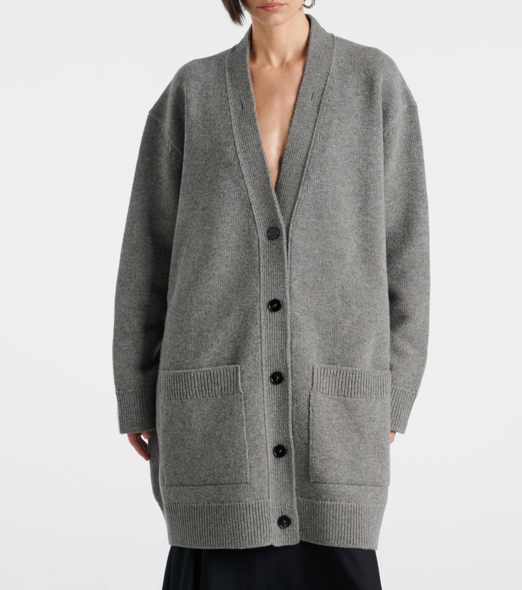 Wool, cotton, and cashmere-blend cardigan - 6