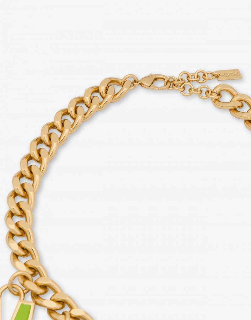 LETTERING CHARMS CHAIN NECKLACE 3