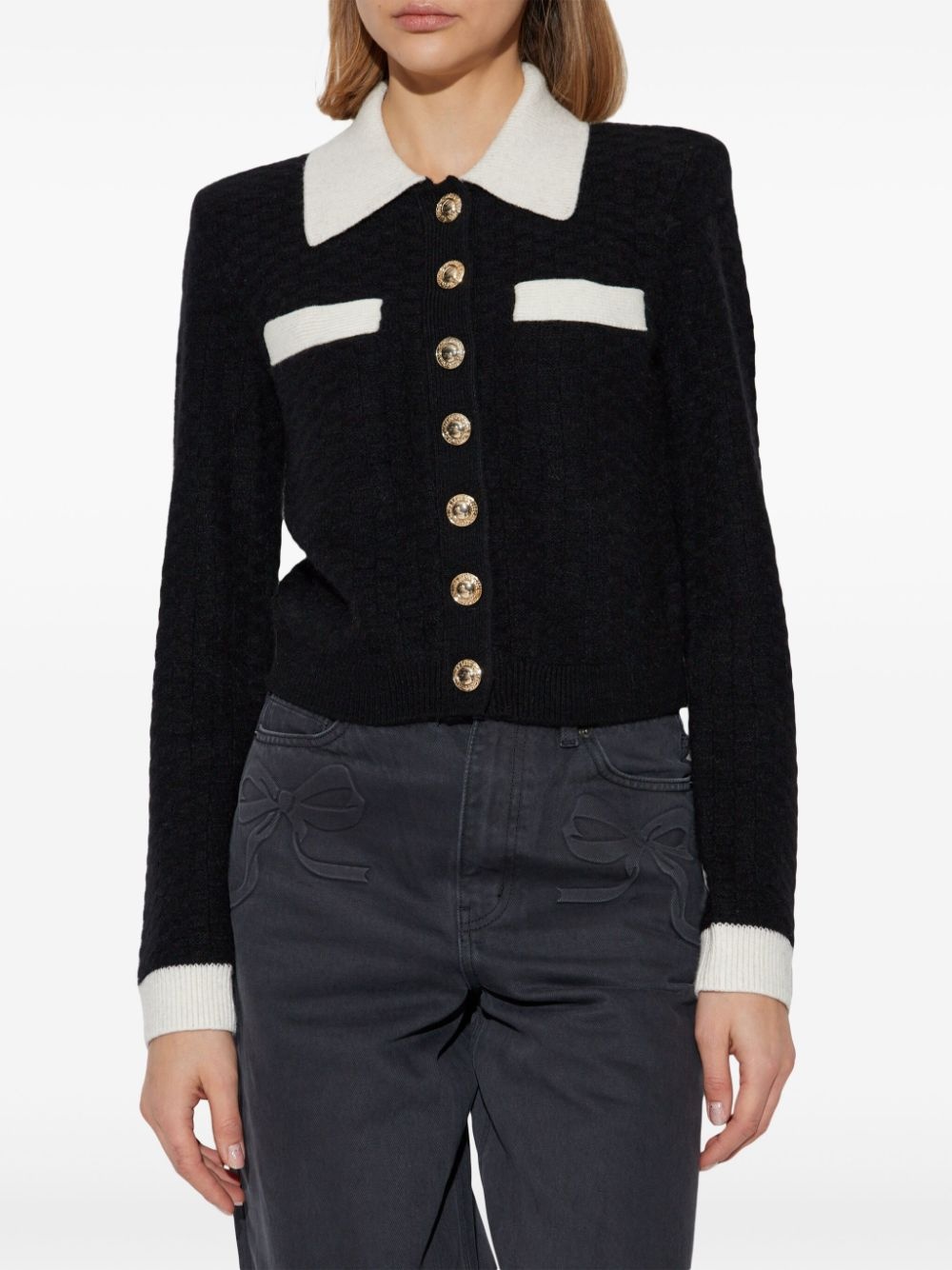 button-fastened knit top - 3