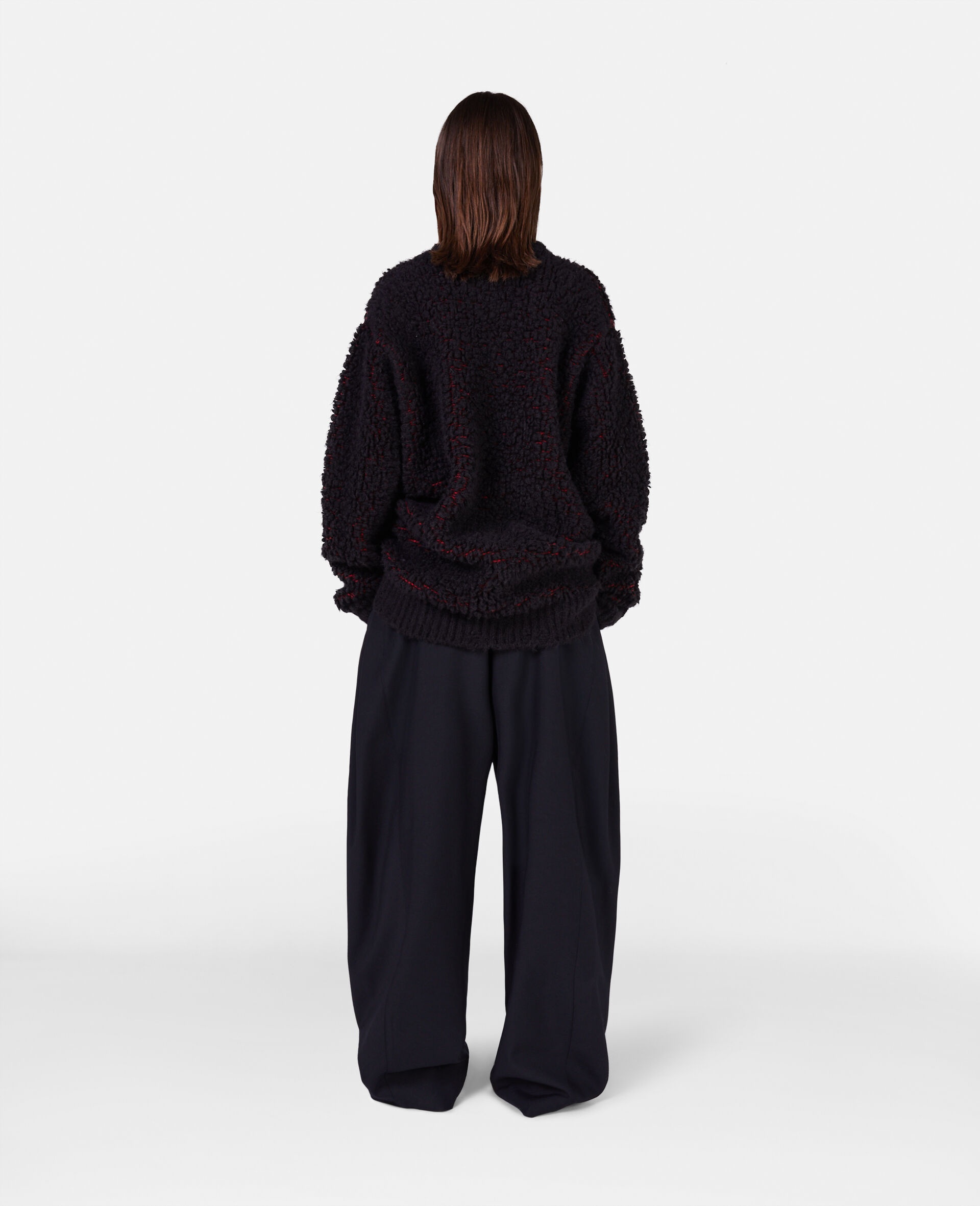 Stella McCartney open-knit rib-trim jumper - Black