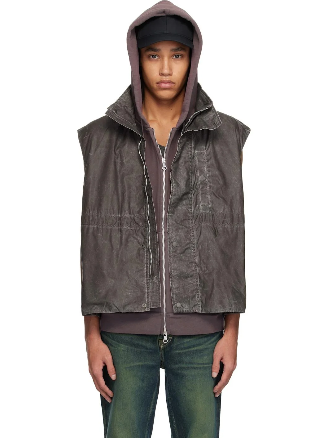 Firm Vest Brown Wash 아웃 나일론 - 1