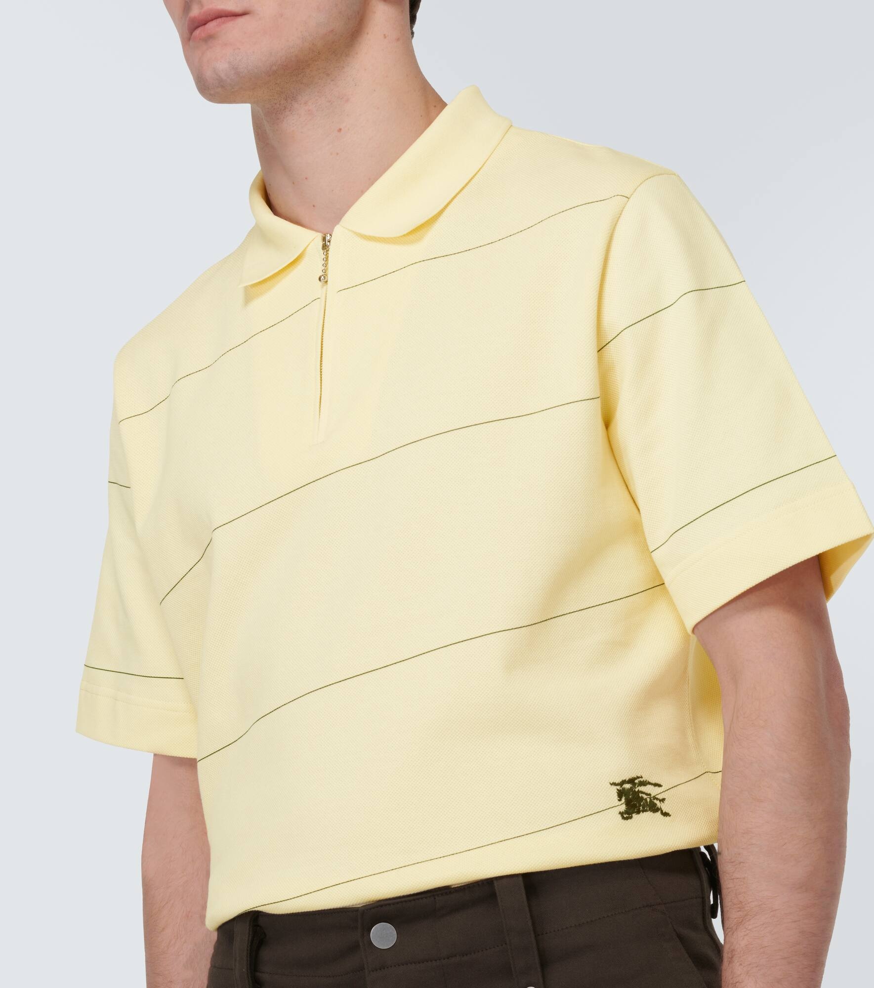 EKD striped cotton piqué polo shirt - 5