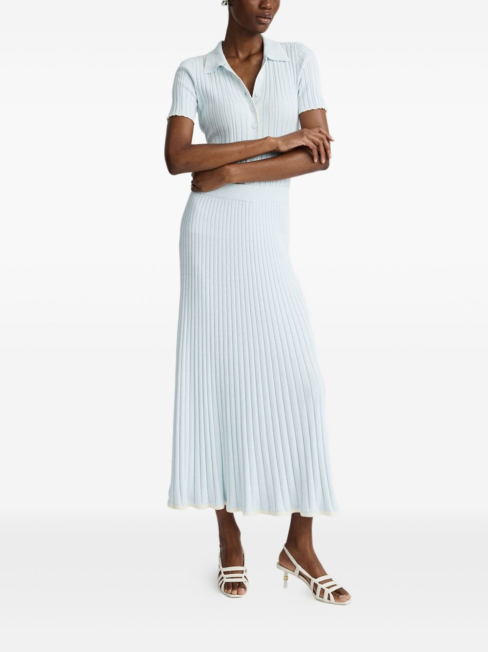 Felicia ribbed midi skirt - 3
