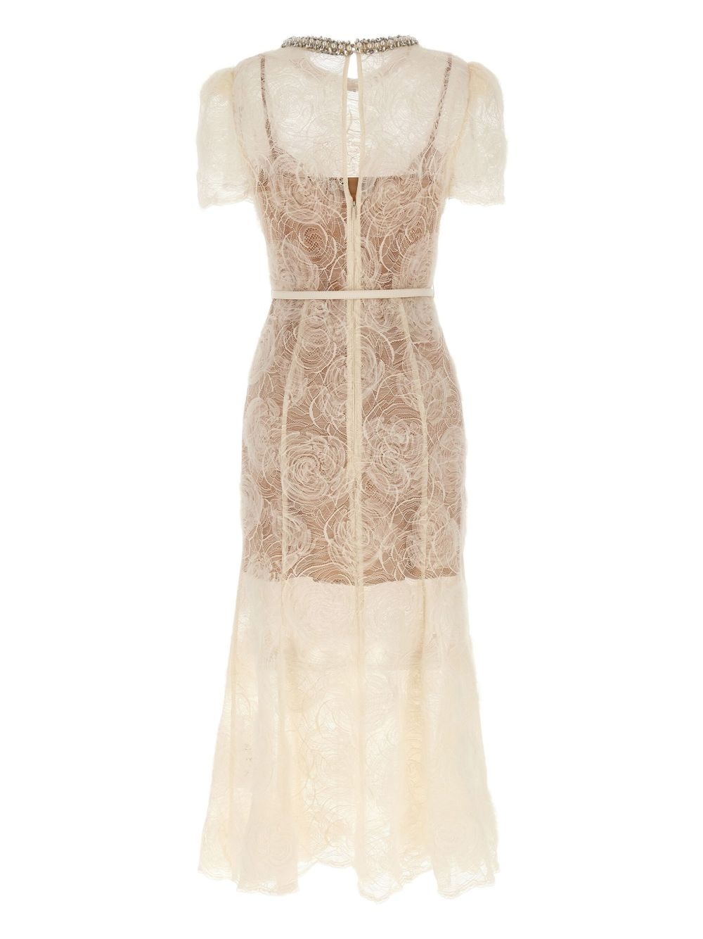 floral-lace midi dress - 2