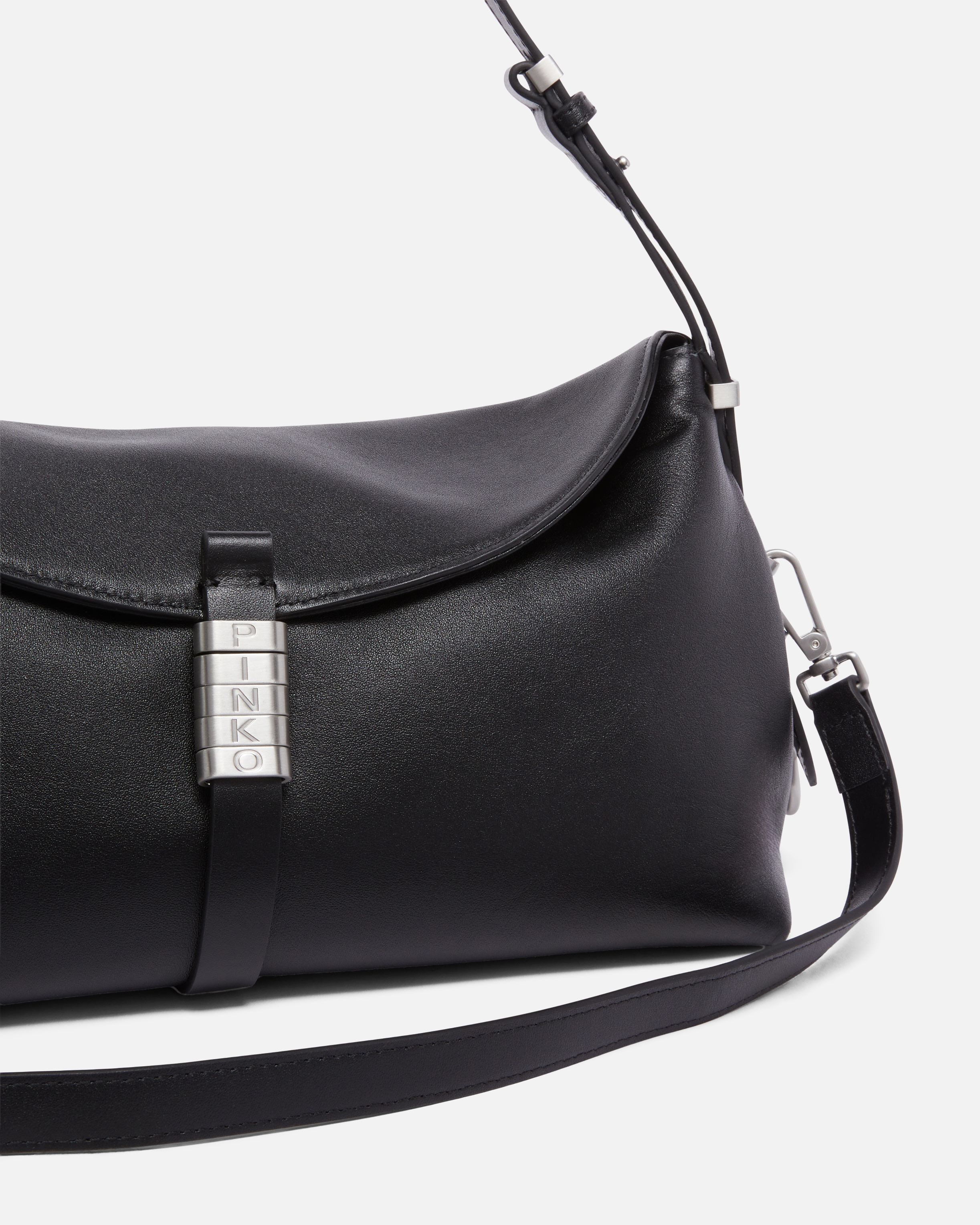 MEDIUM LEATHER SADDLE BAG BAGUETTE SHOULDER BAG - 3