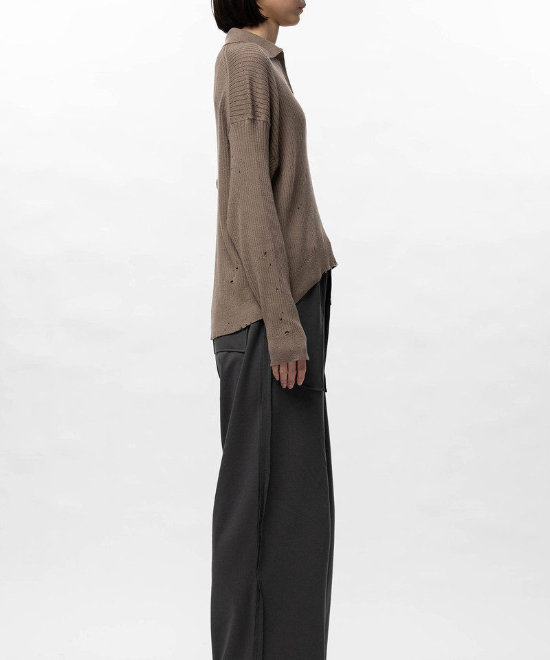 Distressed Knit Skipper Sweater 20
