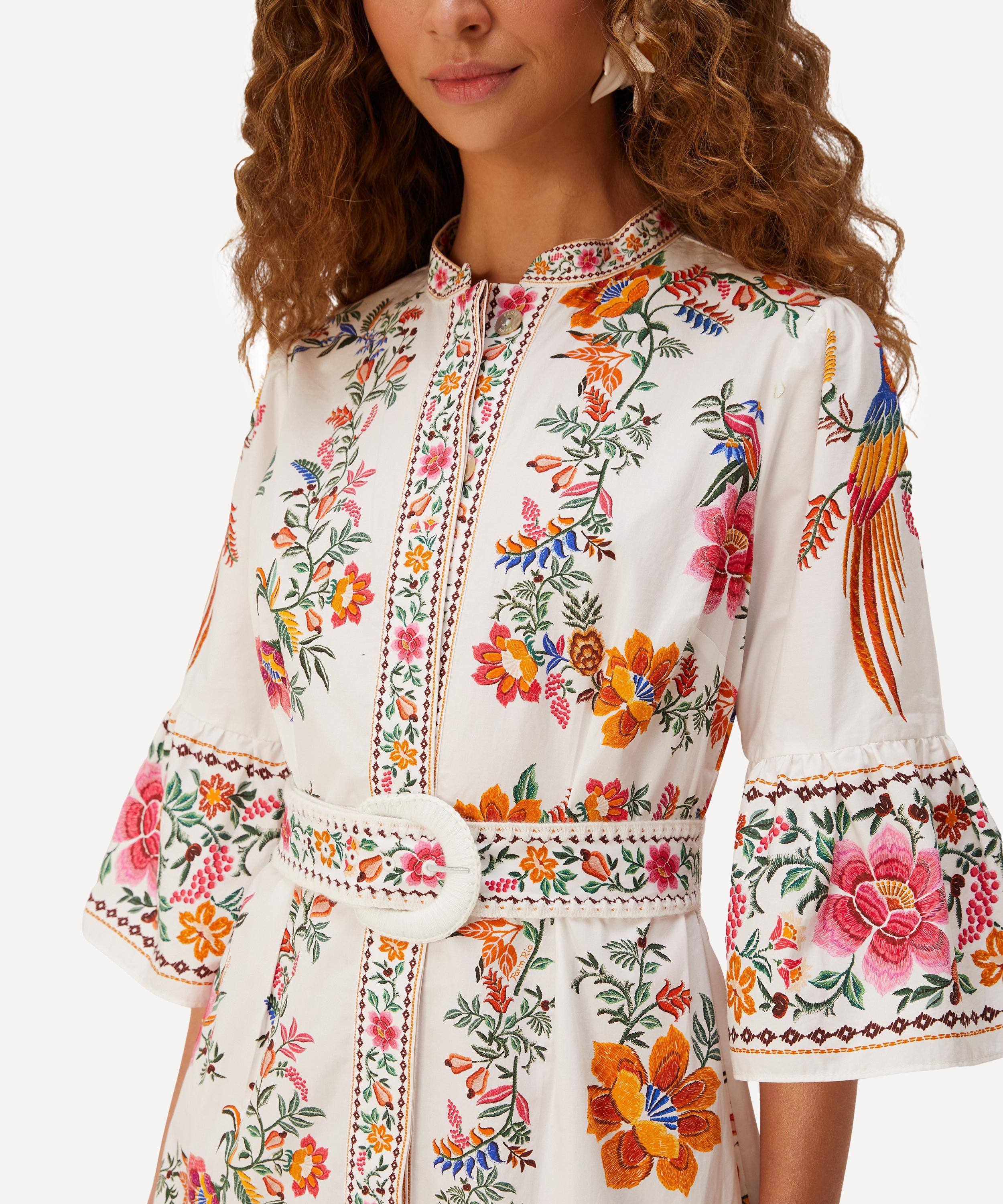 Off-White Delicate Forest Scarves Mini Dress - 3