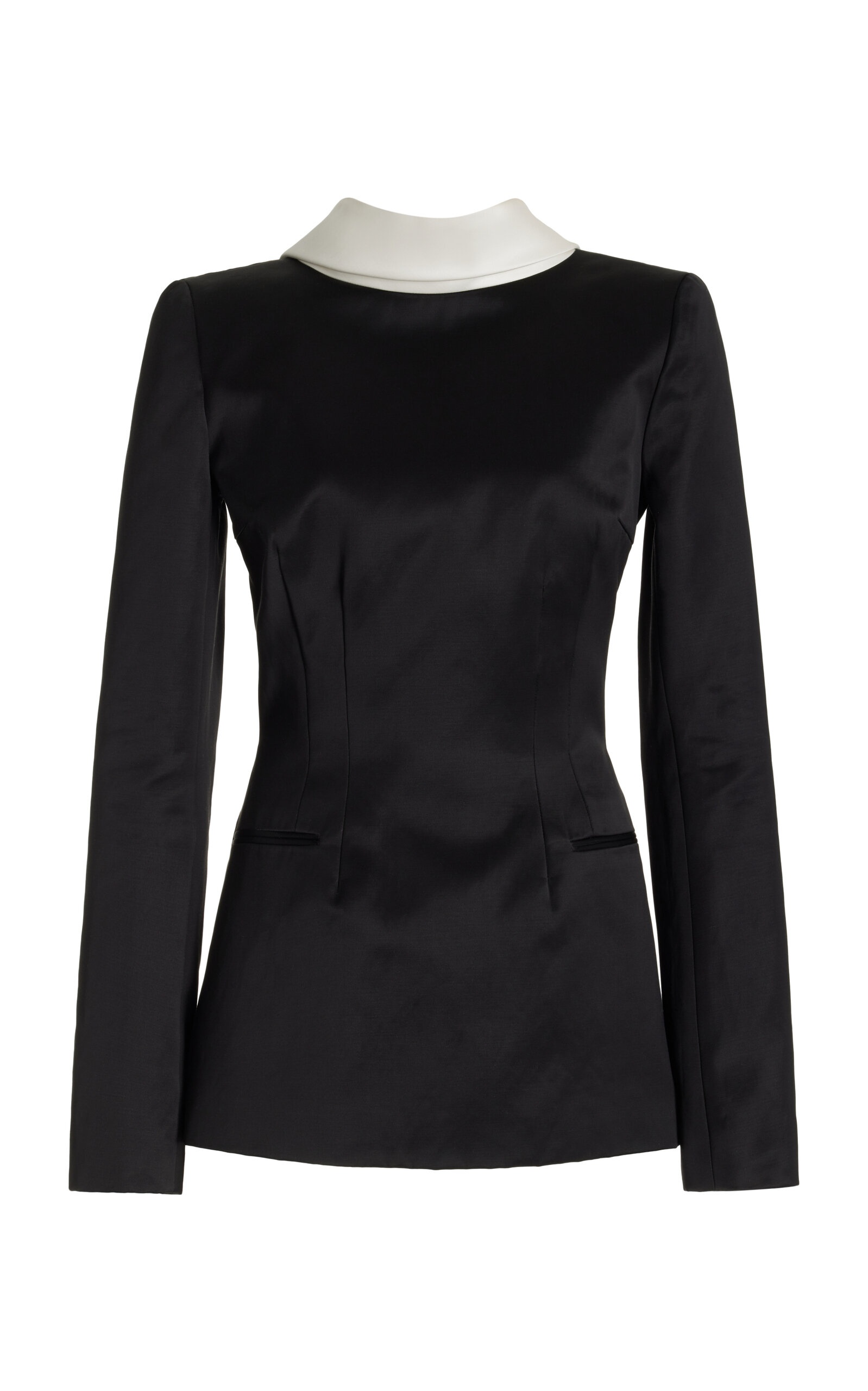 Reversed Mini Blazer Dress black/white - 1