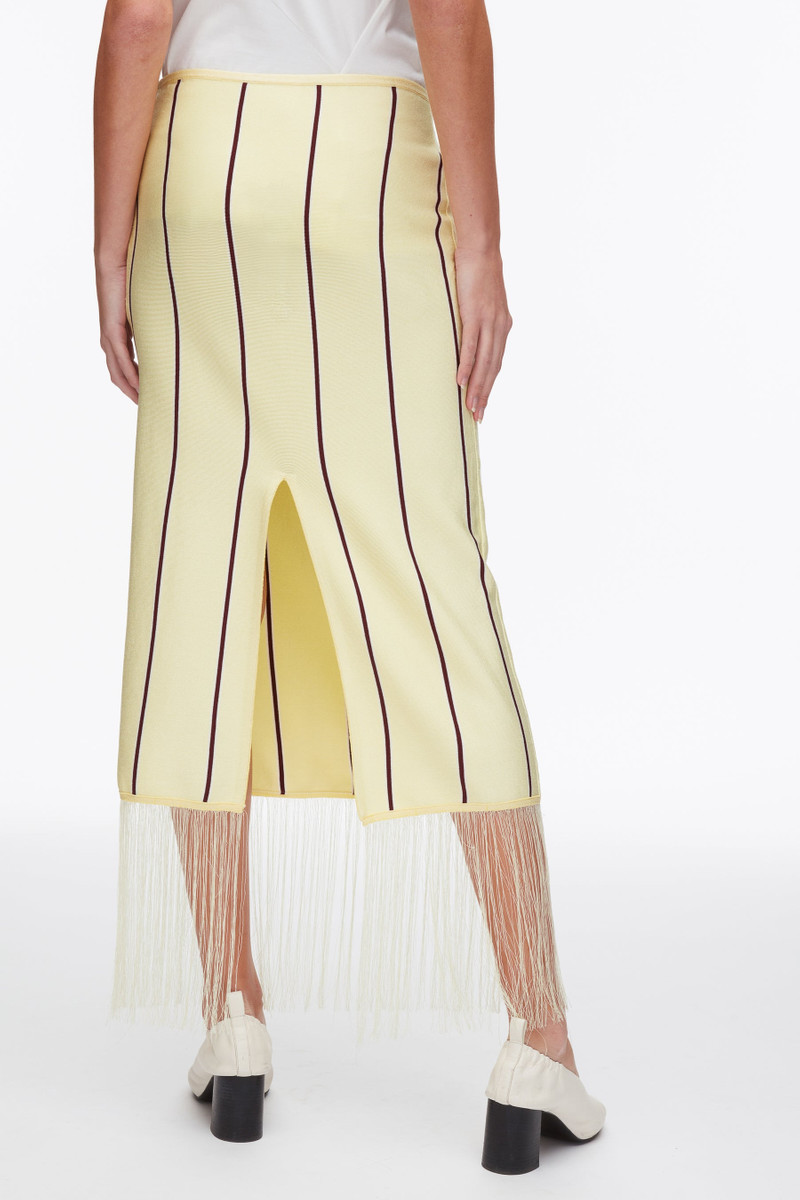 Stripe Midi Skirt with Fringe 7