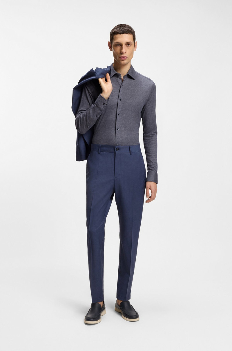 BOSS SLIM-FIT SHIRT IN PIQUÉ JERSEY outlook