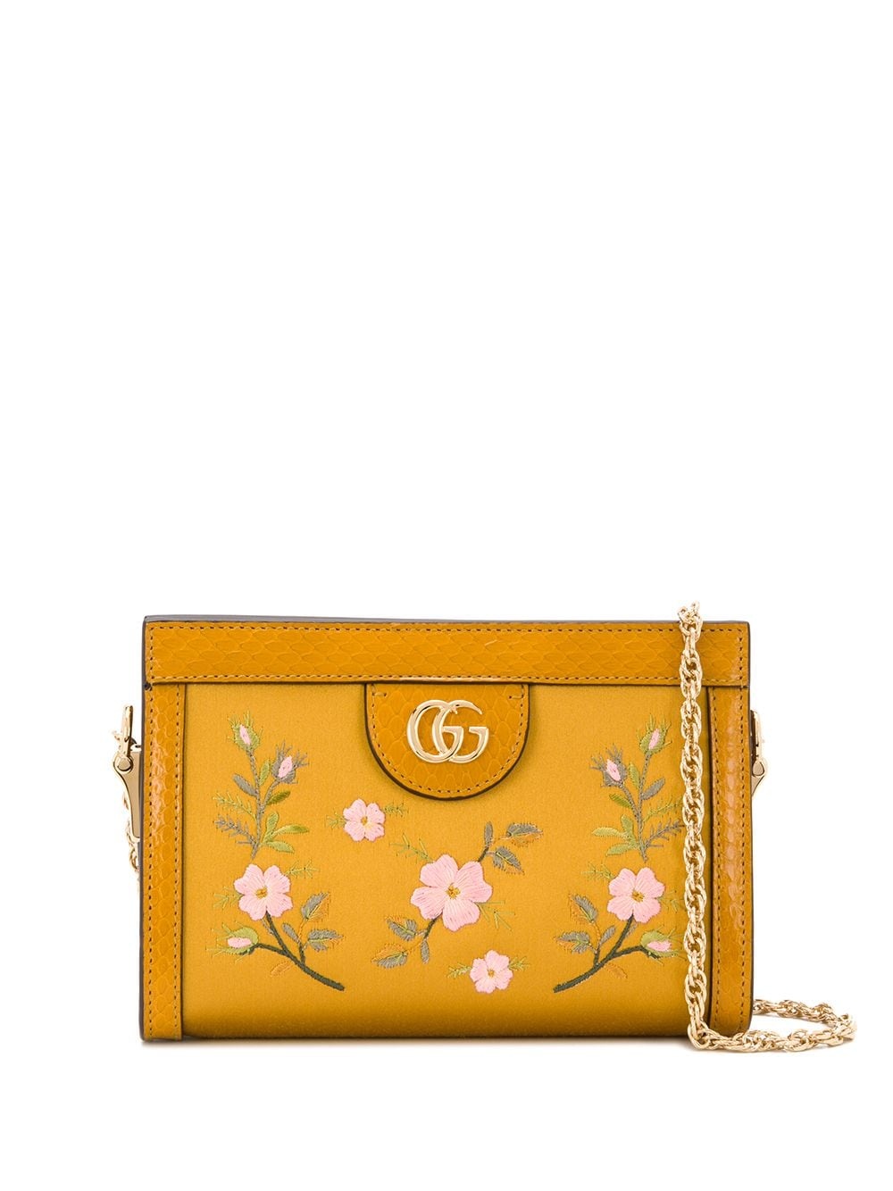 Ophidia floral print shoulder bag - 1