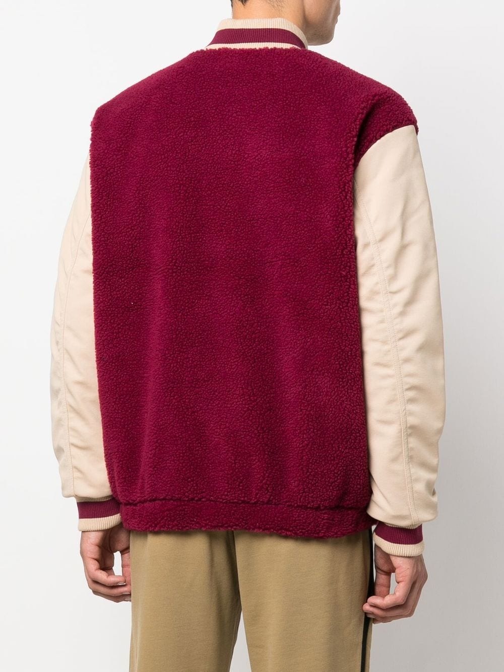 two-tone teddy bomber jacket - 4