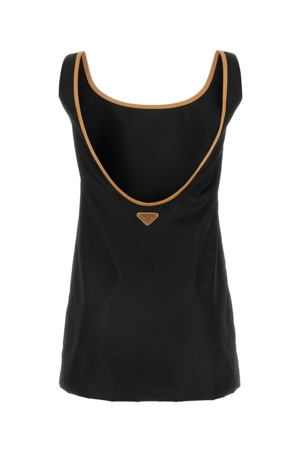Prada Woman Black Re-Nylon Mini Dress - 2