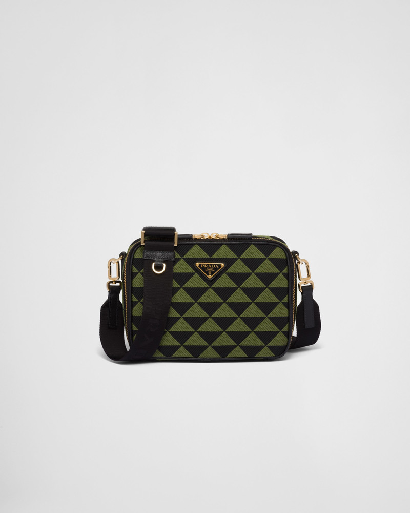 Prada Symbole embroidered fabric bag 1