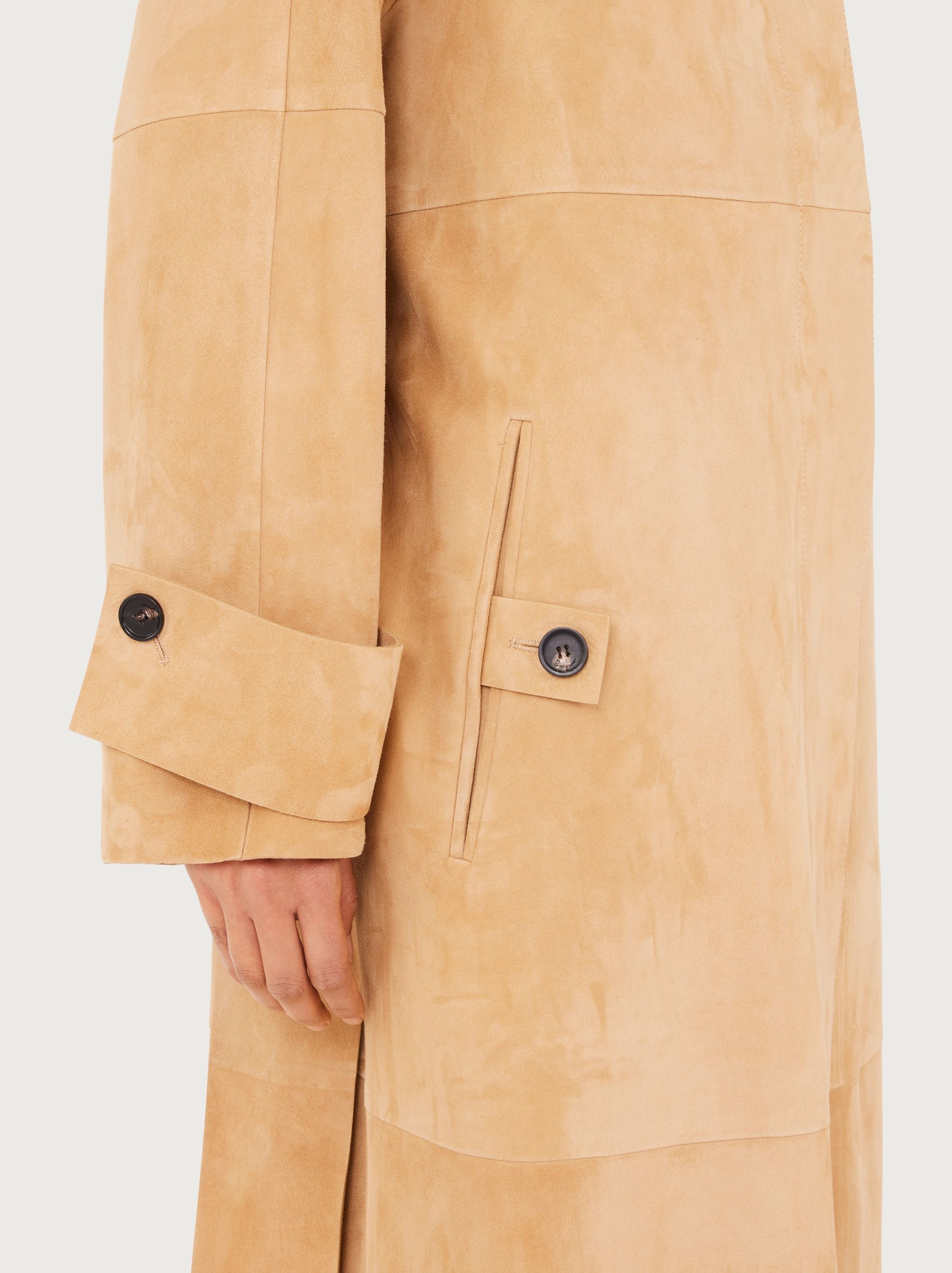 Single breasted suede trench - 4