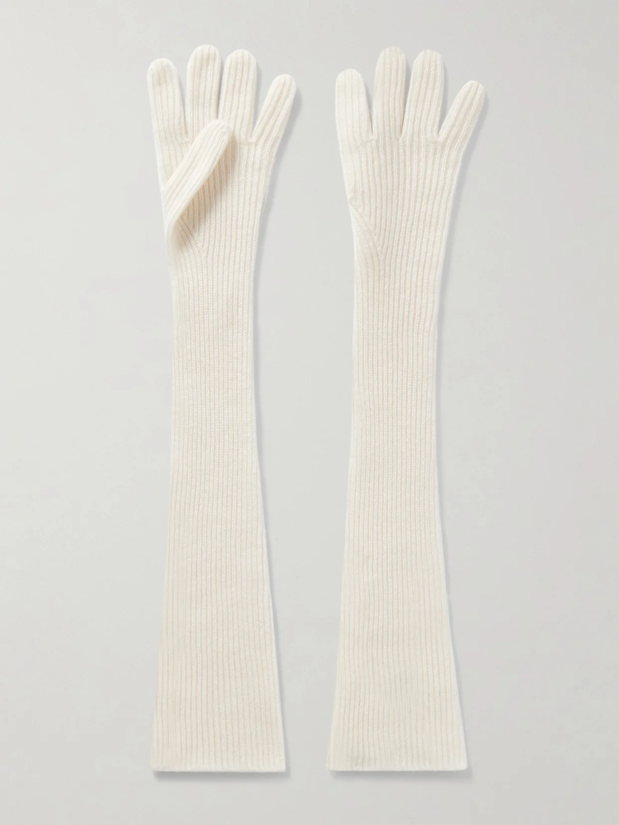 Jessie Ribbed Cashmere Gloves - 1