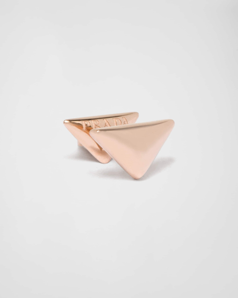 Eternal Gold nano triangle mono earring in pink gold 3