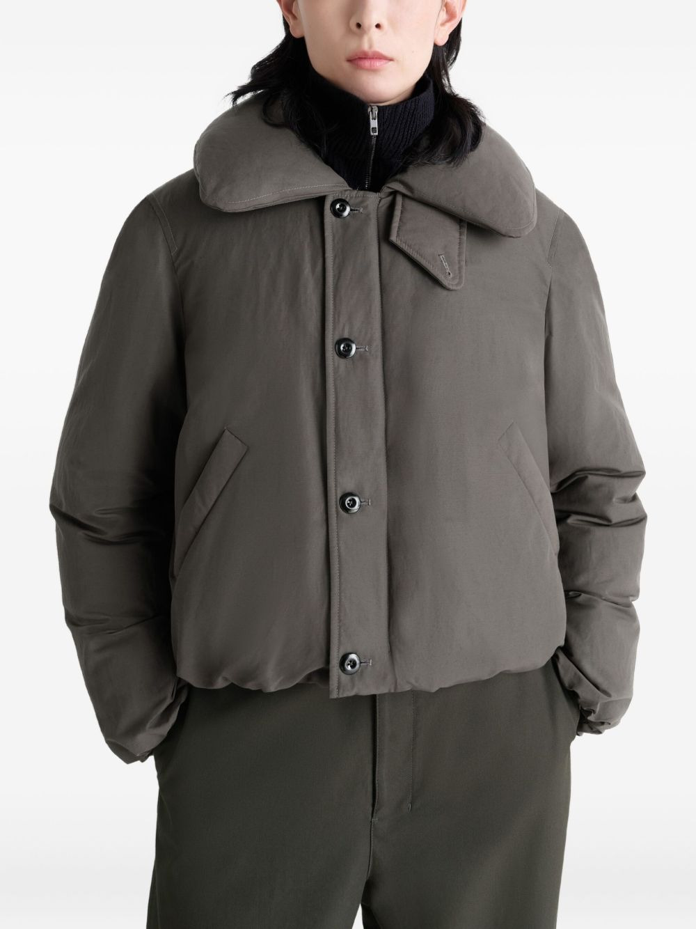 bubble-collar puffer jacket - 3