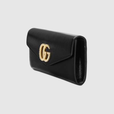 GUCCI Broadway leather clutch with Double G outlook