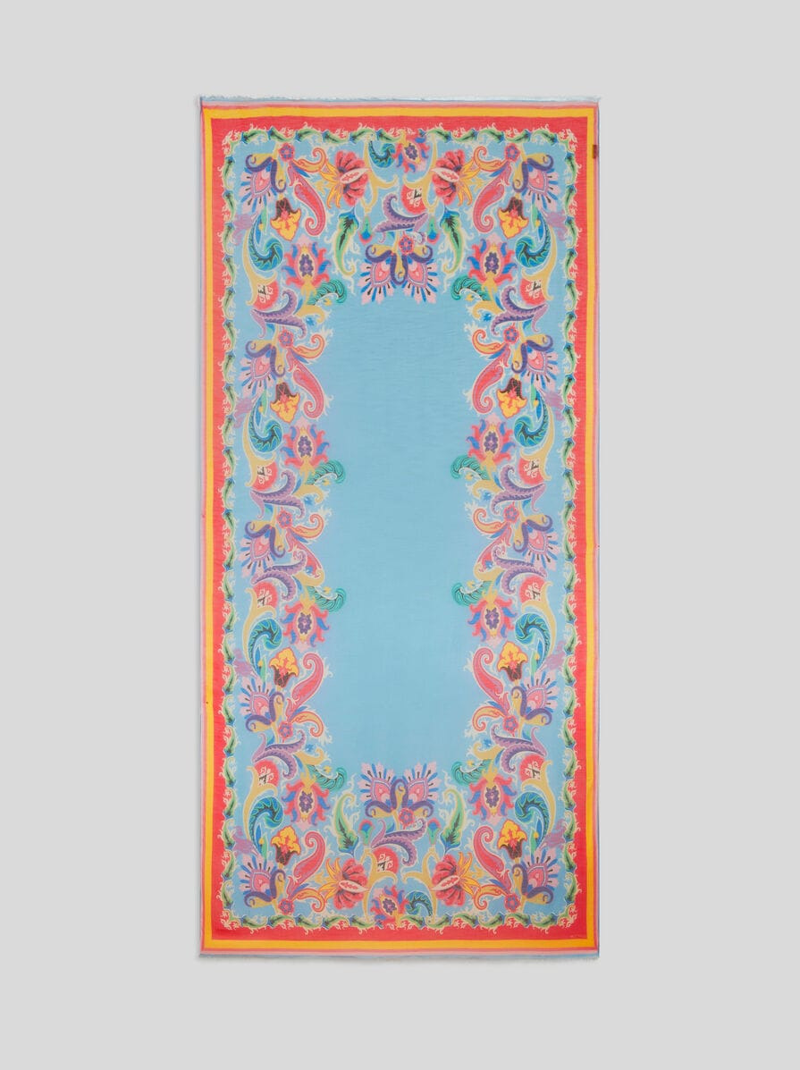 SCARF WITH MULTICOLOURED FLORAL PRINT - 2