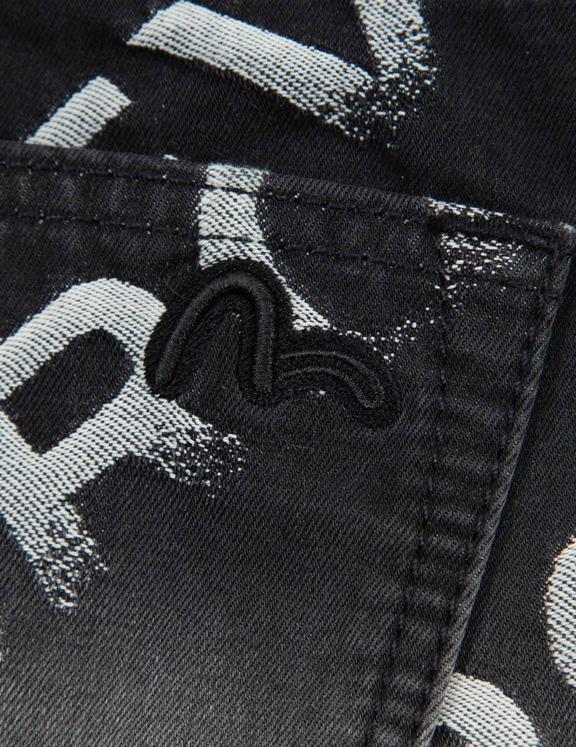 Logo Jacquard Degrade Denim Shorts - 14