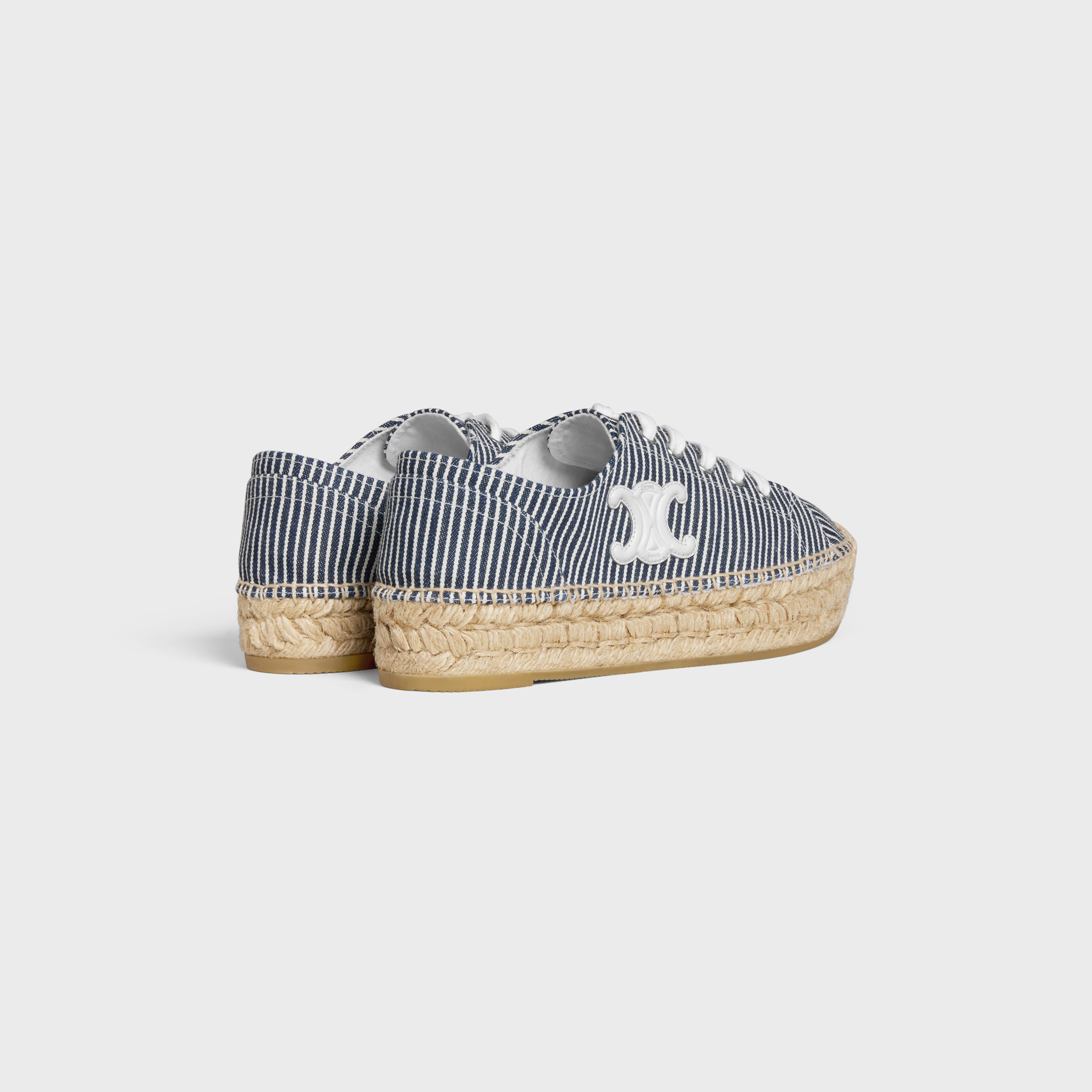 LES ESPADRILLES CELINE LACE-UP IN Oshkosh canvas and Calfskin - 3
