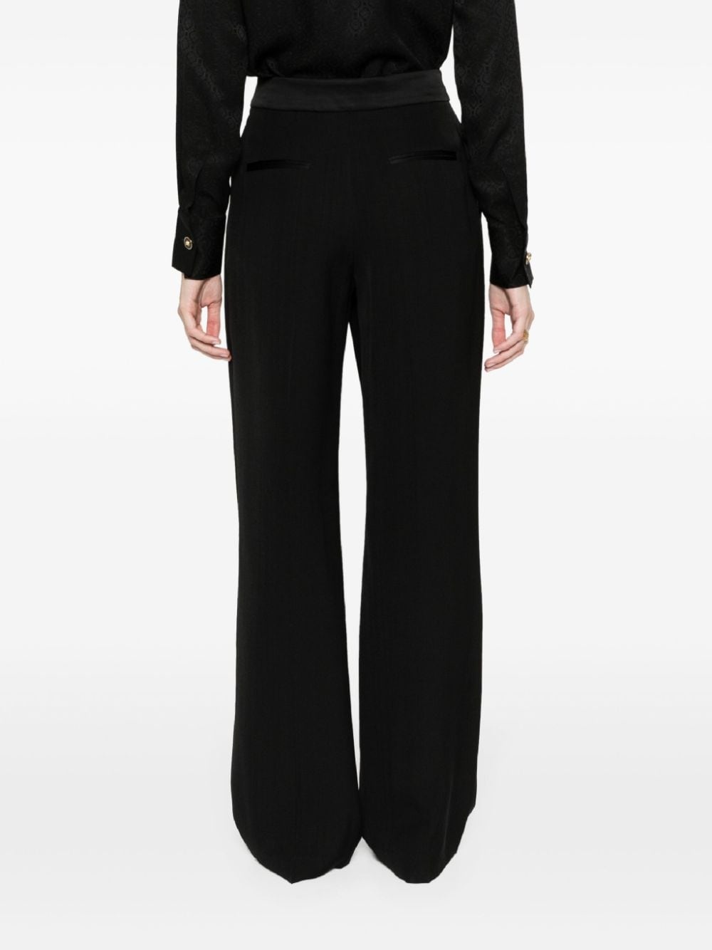 pleat-detailing concealed-fastening tailored trousers - 4