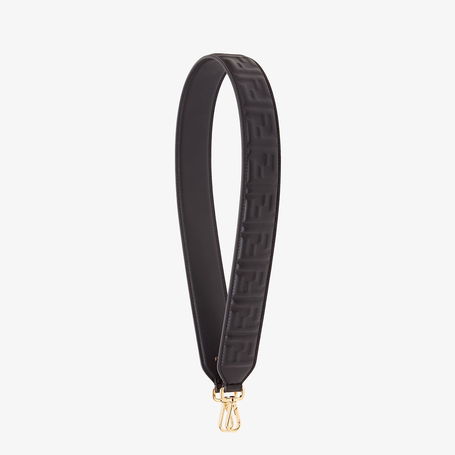 Black leather shoulder strap - 1